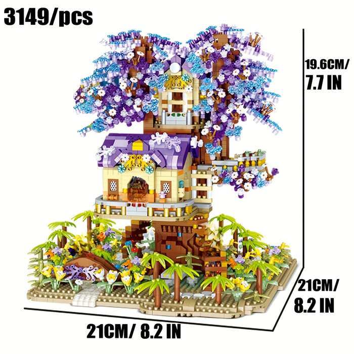 Building Toy Architectural Model Toy Set Style Elf Tree House 3149 Pcs