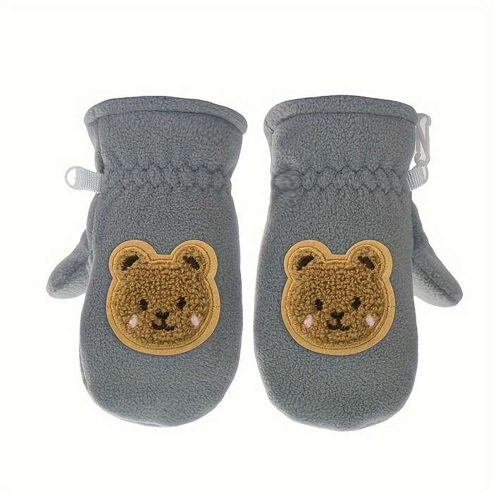 Winter Gloves Color Navy Blue Size S  0 To 2 Years Old