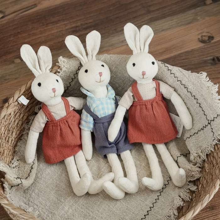Toy Doll Style Blue Back Strap Rabbit