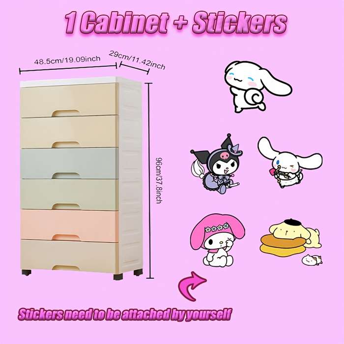 Storage And Organizationcolor Macaron Color Model 5 Floors