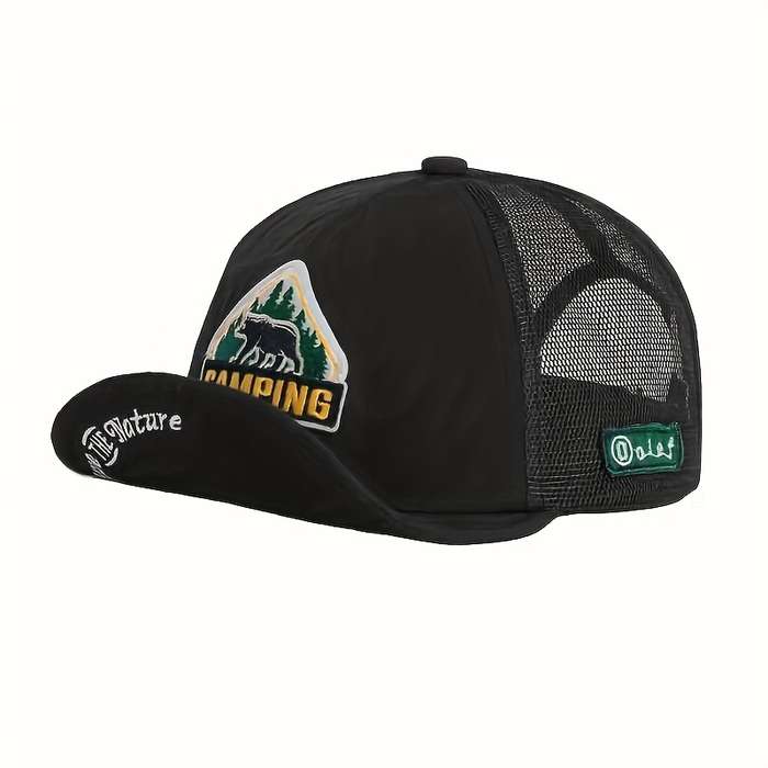 1pc Vintage American-Style Quick-Dry Baseball Cap Polyester Mesh Outdoor Camping Hat Lightweight