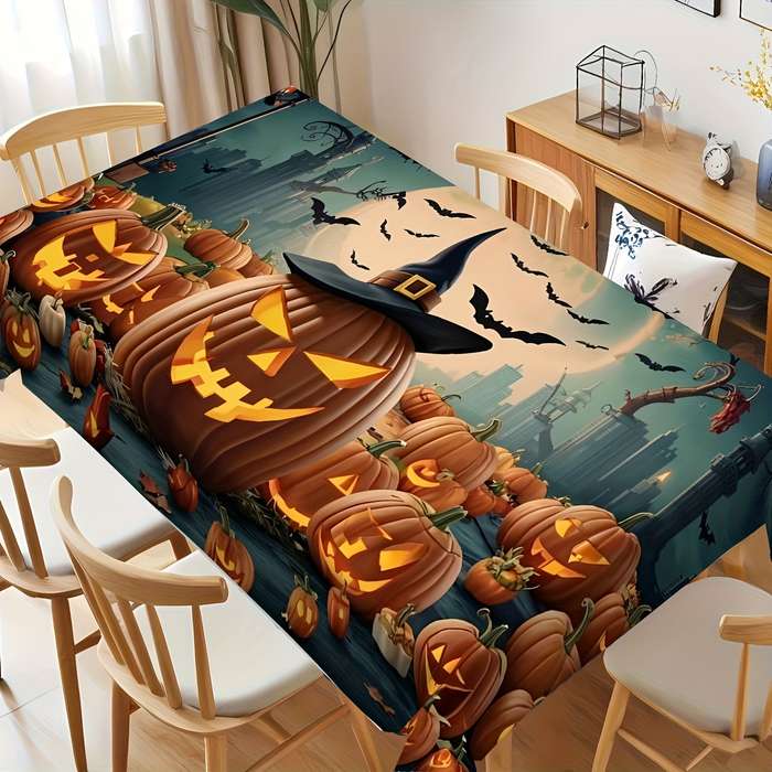 Halloween tablecloth decoration size 55.1 x 70.8in or 140 x 180cm