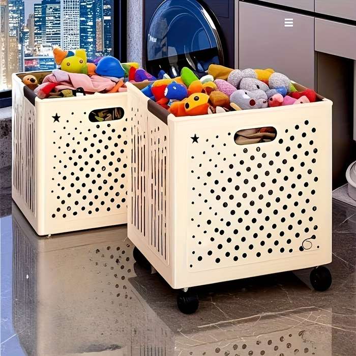 Storage And Organizationcolor Butter Coffee  Large Size With Pulley
