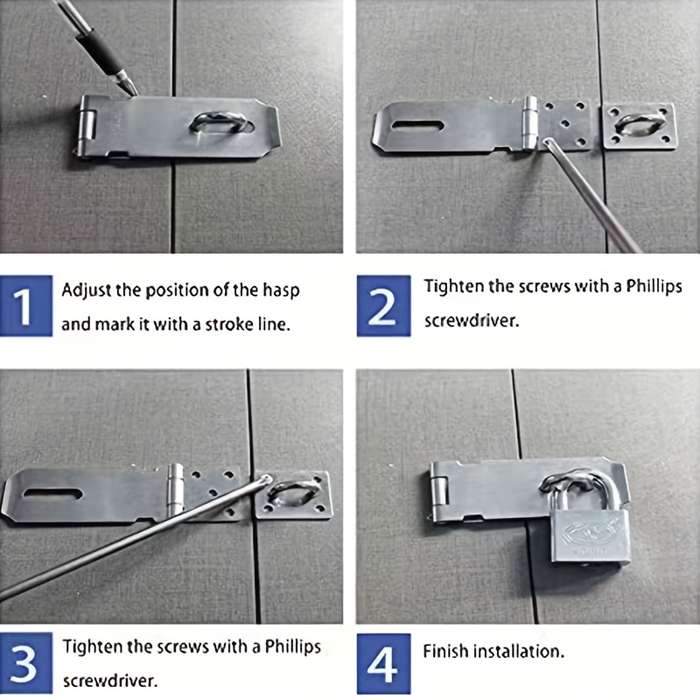 Lock Color Silvery Quantity 2Pcs Large