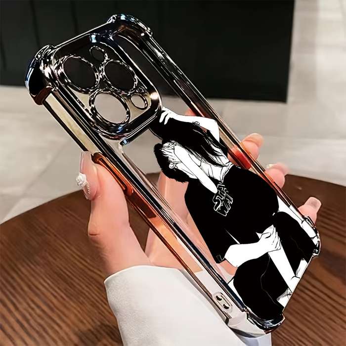 1Pc Mixed Color  For iPhone XR Cartoon Couple Phone Case