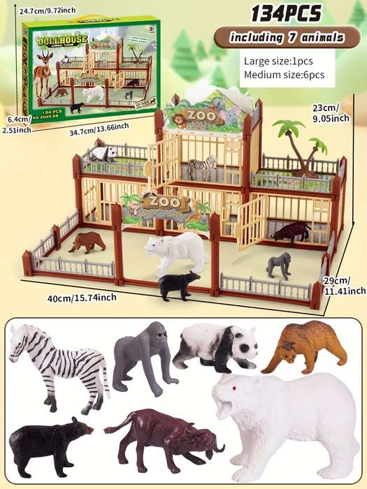 Building Toy Architectural Model Toy Set Style 134Pcs Green