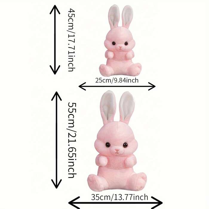 Toy Doll color Pink Sitting Long eared Rabbit size S 45cm