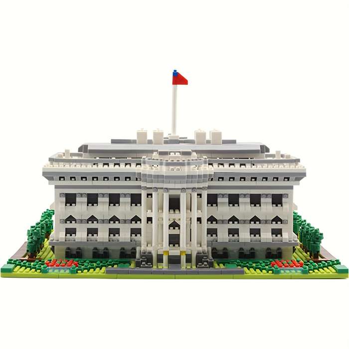 Building Toy Architectural Model Toy Set Color White House