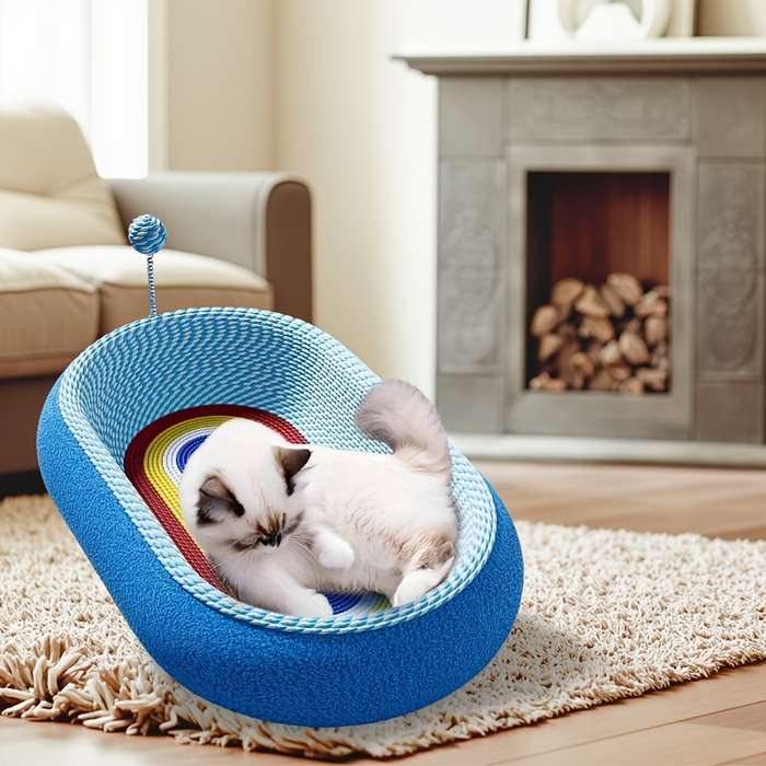 Pet Supplies Color Starry Sky Oval Deep Basin  Add  Cat Teaser Wand