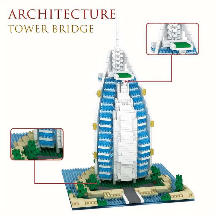 Building Toy Architectural Model Toy Set Model Burj Al Arab Jumeirah