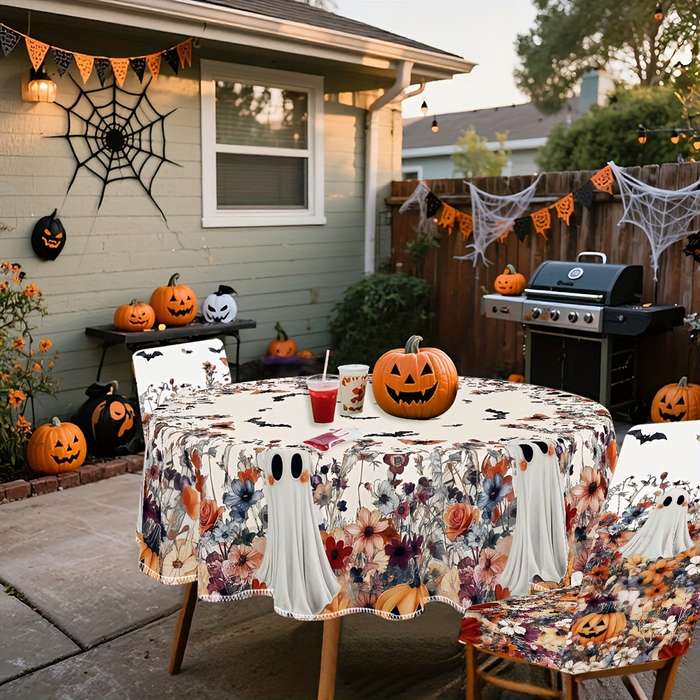 Halloween tablecloth decoration size Rectangular Table 60 x 86in or 152 x 220cm