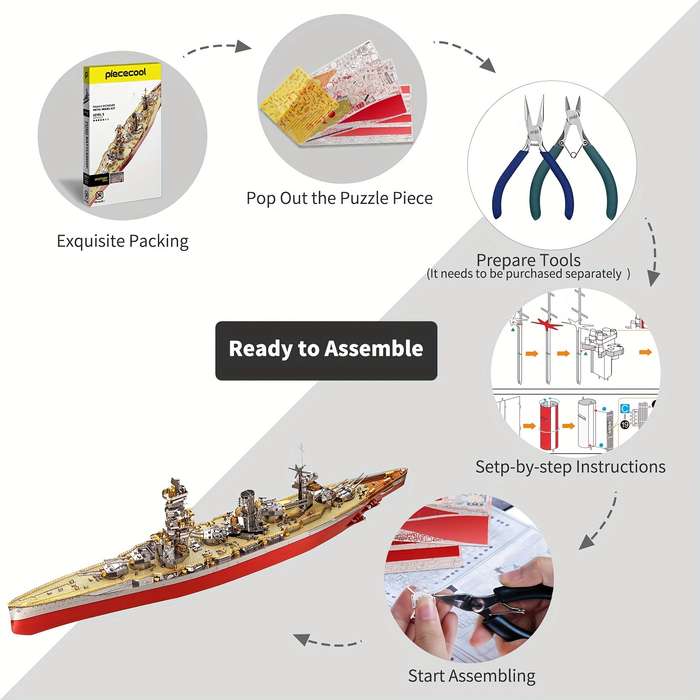 3D Jigsaw Puzzle Model Ship Items Battleship