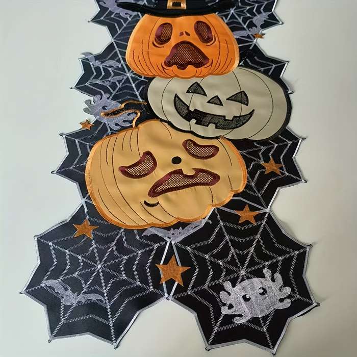 Halloween tablecloth decoration size 38 x 88 38.0 x 88.01cm Black