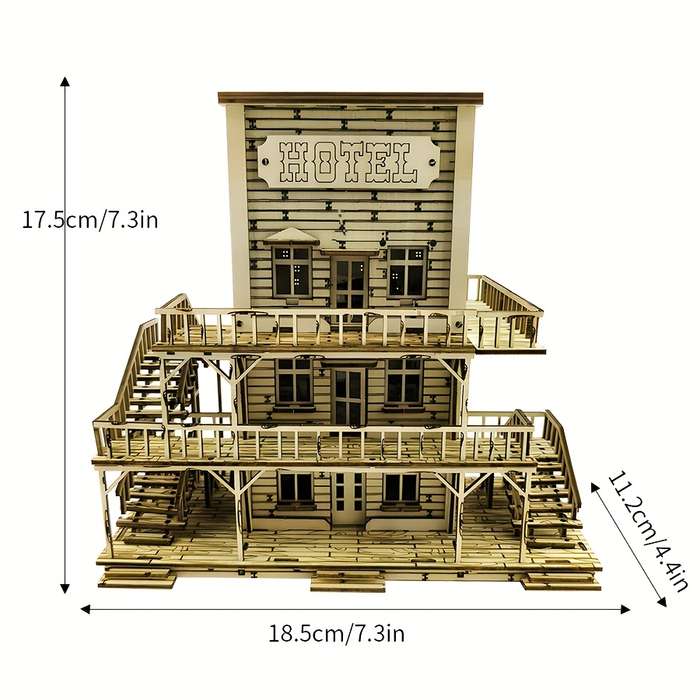 Building Toy Architectural Model Toy Set Material Wooden