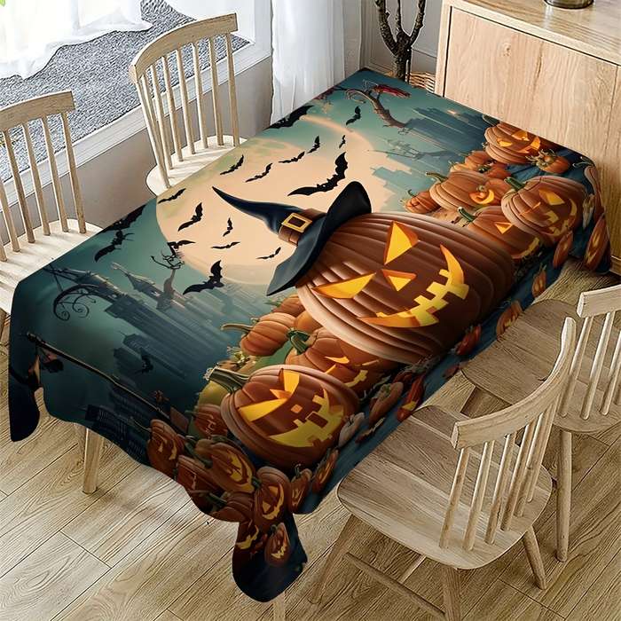 Halloween tablecloth decoration size 55.1 x 70.8in or 140 x 180cm