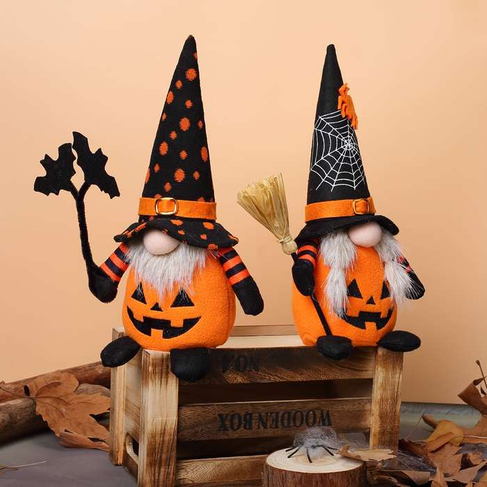 Halloween Decorations Color 2Pcs Hand Held Leaf Set