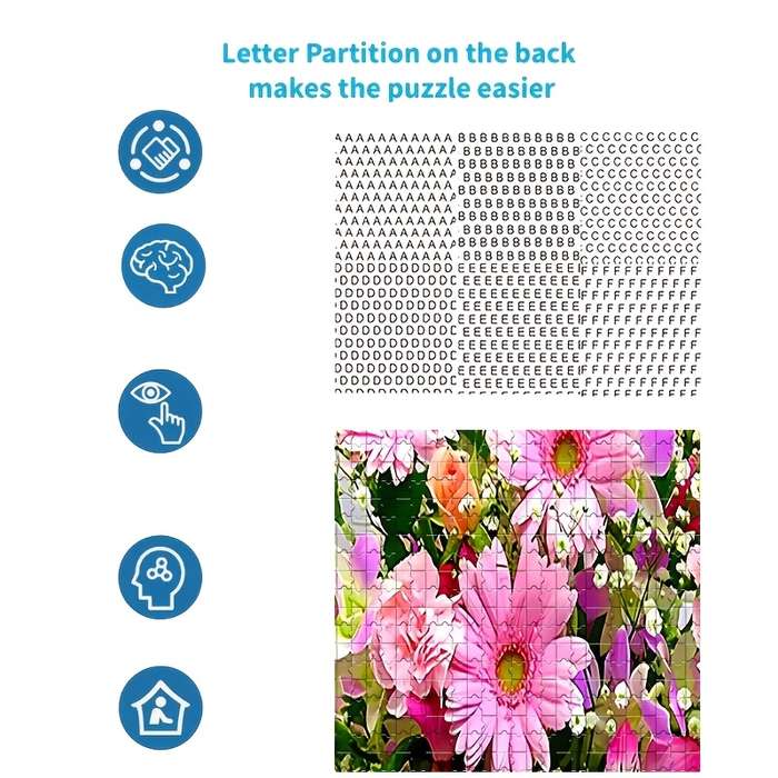 1000pcs Blooming Fortune Flower Puzzle for Adults Giant 50x70cm Durable High-Qual