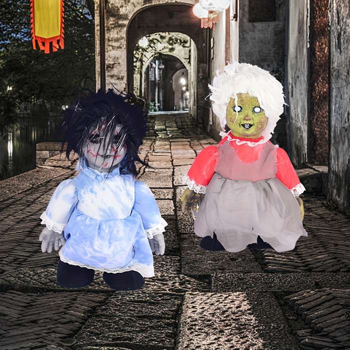 Halloween Decorations Color Black Bald Head