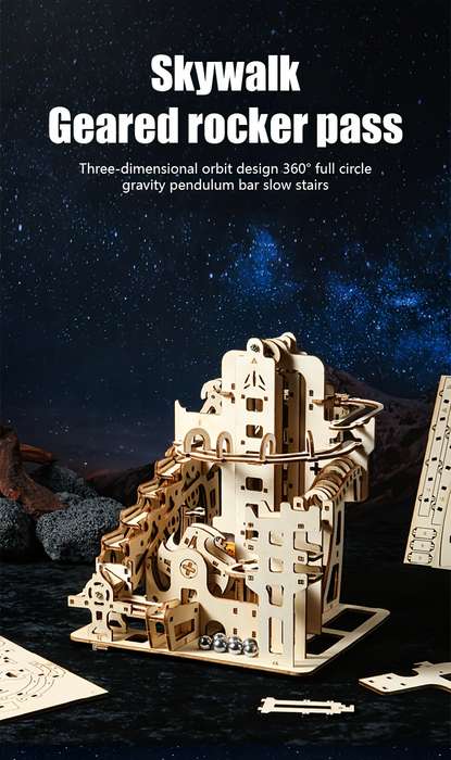 Building Toy Architectural Model Toy Set Model 3D Puzzle Skywalk Add  Spiralwalk