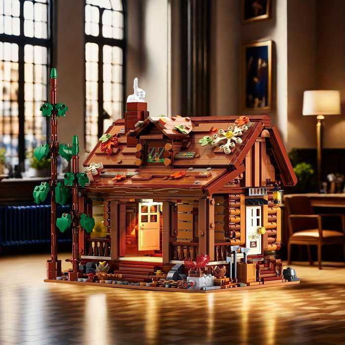 Building Toy Architectural Model Toy Set Quantity 1969Pcs Forest Cabin
