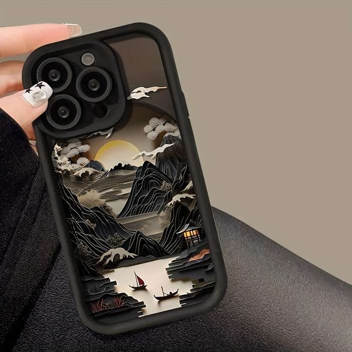 1Pc Black For iPhone 15 Plus Phone Case Phone Cover