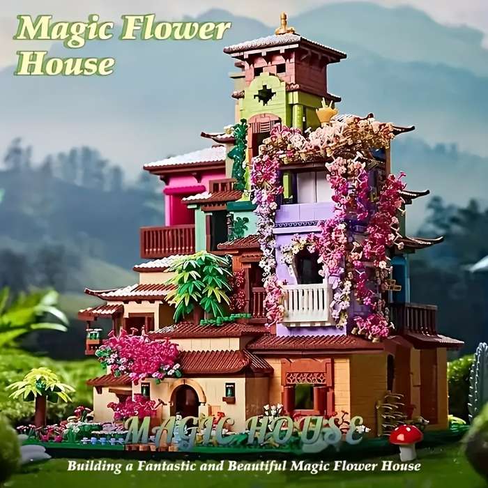 Building Toy Architectural Model Toy Set Style Magic Fairy Flower House