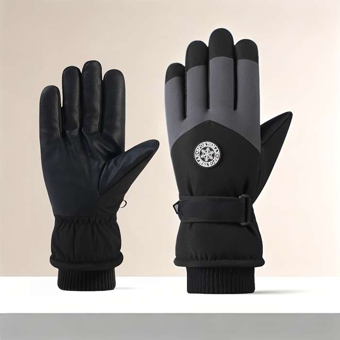 Winter Gloves Color Women Purple And White