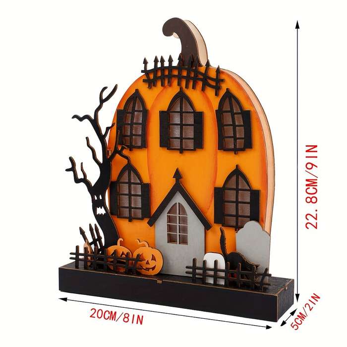 Halloween Decorations Color Tangerine Style 1Pc Fat Pumpkin Haunted House