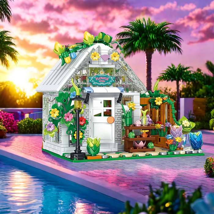 Building Toy Architectural Model Toy Set Color White 719Pcs