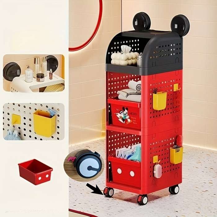 Storage And Organizationcolor Black And Red 2 Layer Standing Model