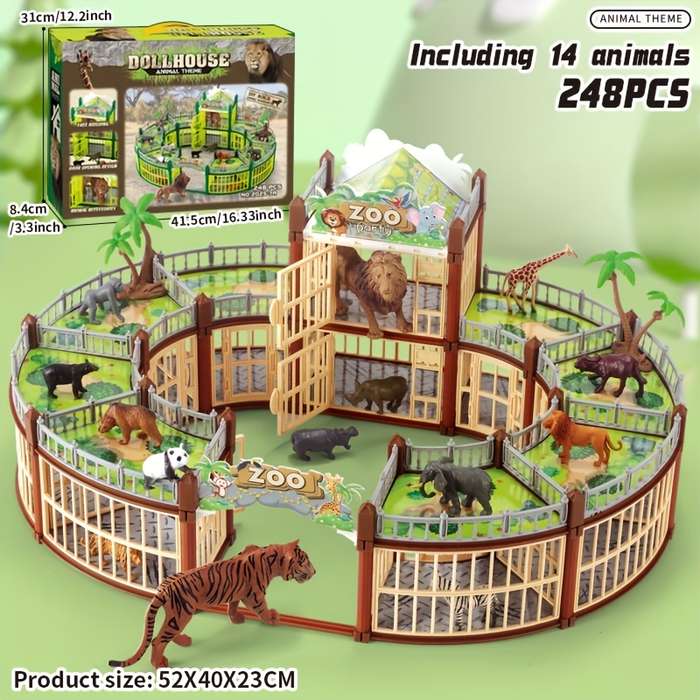 Building Toy Architectural Model Toy Set Style 134Pcs Green