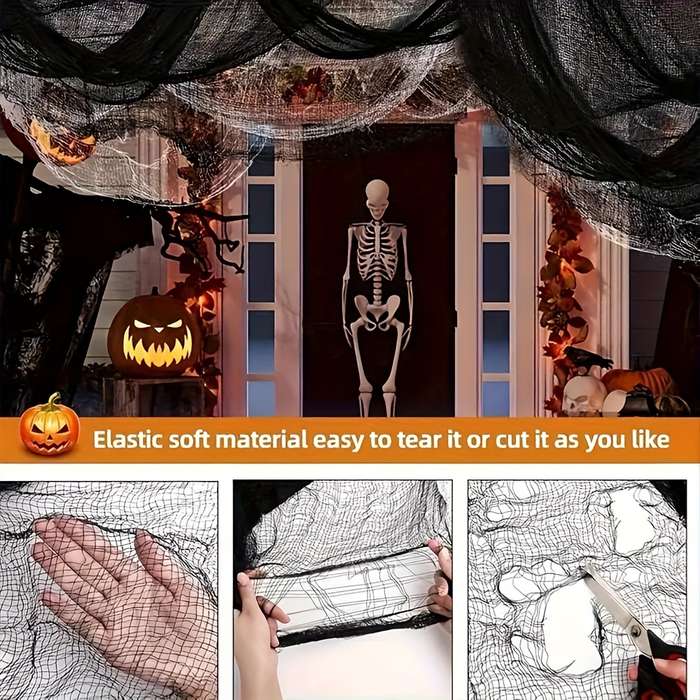 Halloween Decorations Color White Gauze  Add   5M Copper Wire Lamp
