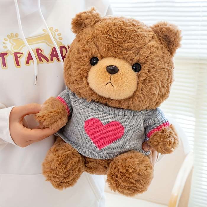 Toy Doll Items Gray Sweater Bear