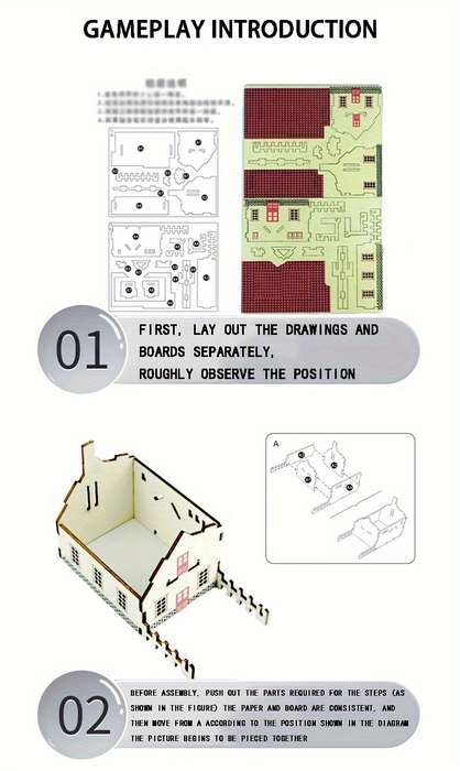 Building Toy Architectural Model Toy Set Style Three Dimensional Puzzle