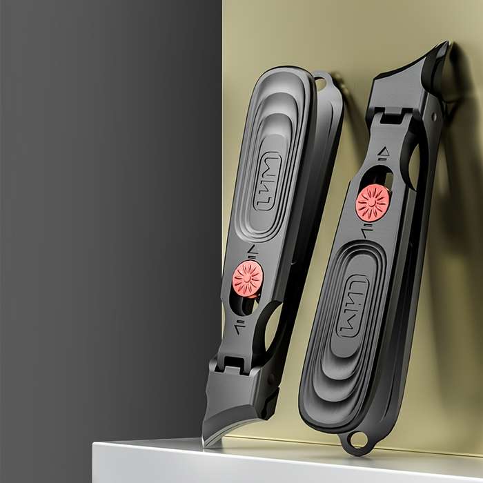 1pc nail clippers ergonomic nail scissors with file non-slip push-pull switch suitable for f