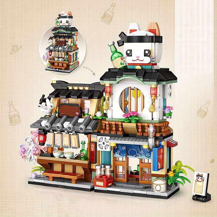 Building Toy Architectural Model Toy Set Style Restaurant