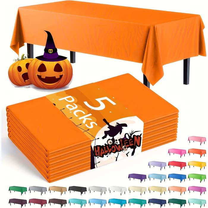 Halloween tablecloth decoration color Black Tablecloth Pack of 5 size 137 x 274