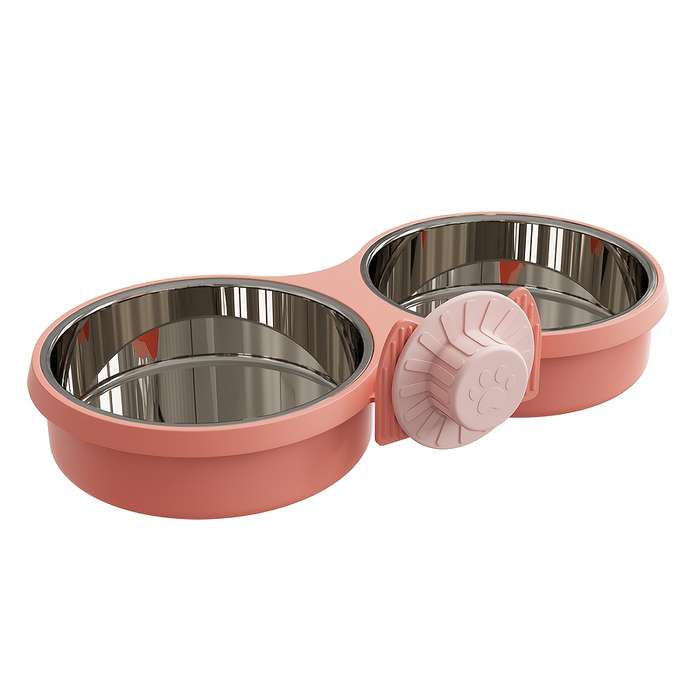Pet Supplies Color Green Style Two Bowls
