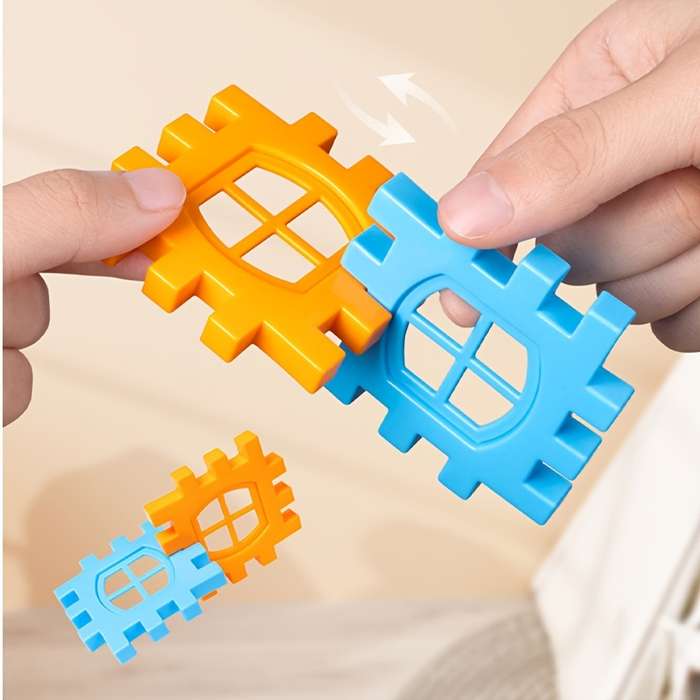 Building Toy Architectural Model Toy Set Quantity 50Pcs House Building Blocks