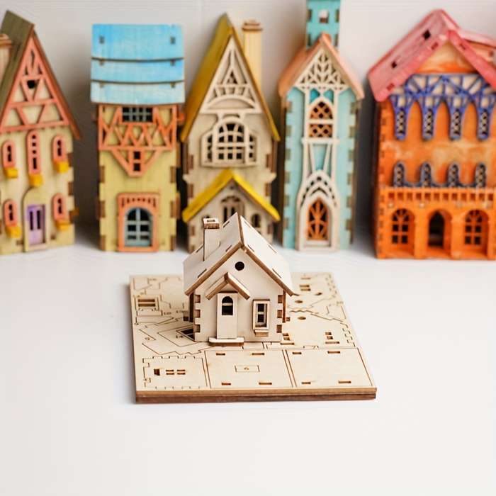 Building Toy Architectural Model Toy Set Items Diy  Excluding Glue And Tools