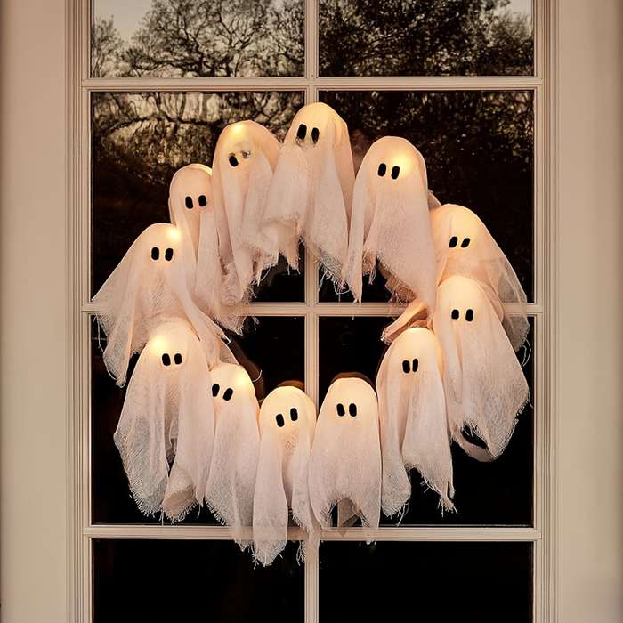 Halloween Decorations Color Halloween Ghost Wreath Without Lights Model 32 X 32 X 5Cm