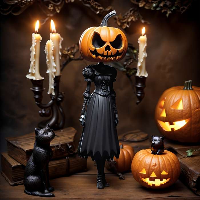 Halloween Decorations Style Halloween Pumpkin Man Statue