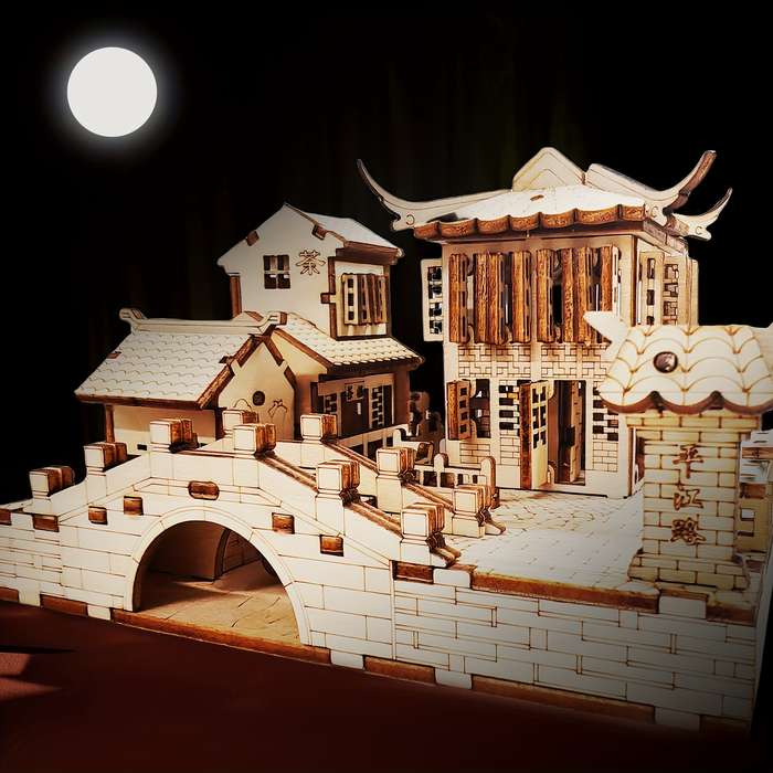 Building Toy Architectural Model Toy Set Items Jiangnan Town