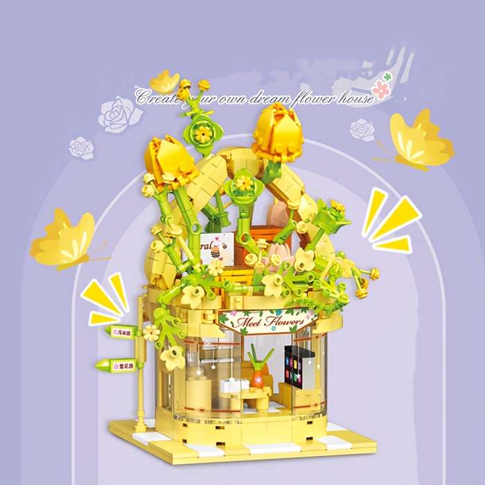 Building Toy Architectural Model Toy Set Style Greenhouse