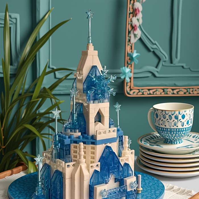 Building Toy Architectural Model Toy Set Model Ice And Snow Princess Castle   1191 Pieces