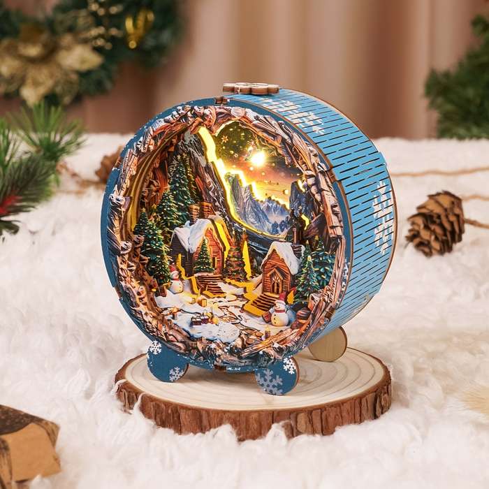 Building Toy Architectural Model Toy Set Style Christmas Village