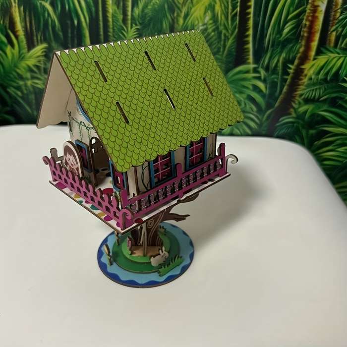 Building Toy Architectural Model Toy Set Model Colorful Princess Tree House