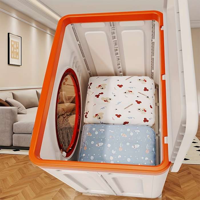 Storage And Organizationmodel Extra Large   Front Opening Round Door  Orange]