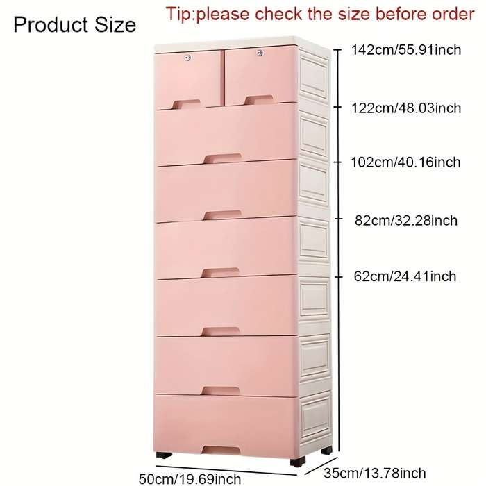 Storage And Organizationcolor 50Cm Pink 7 Layers