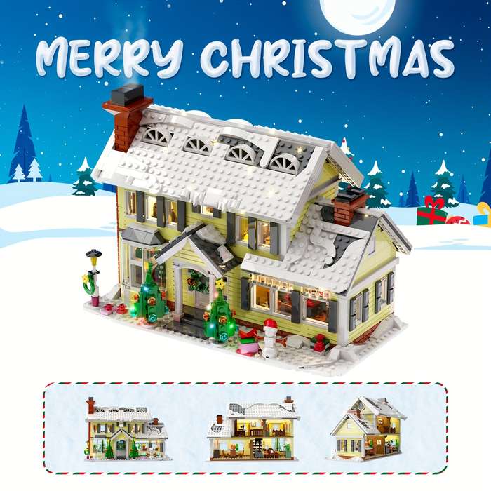 Building Toy Architectural Model Toy Set Style Christmas Holiday House